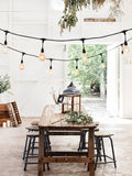 Lights4fun white distressed lantern 30cm, imported from the UK