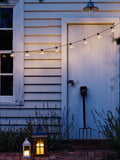 Lights4fun white distressed lantern 30cm, imported from the UK