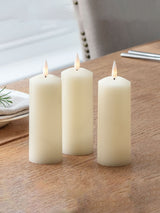 Next Lights4fun TruGlow LED Slim Pillar Candle Trio- Buy online at McGrocer