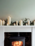Lights4fun TruGlow LED slim pillar candles set of 3, UK version