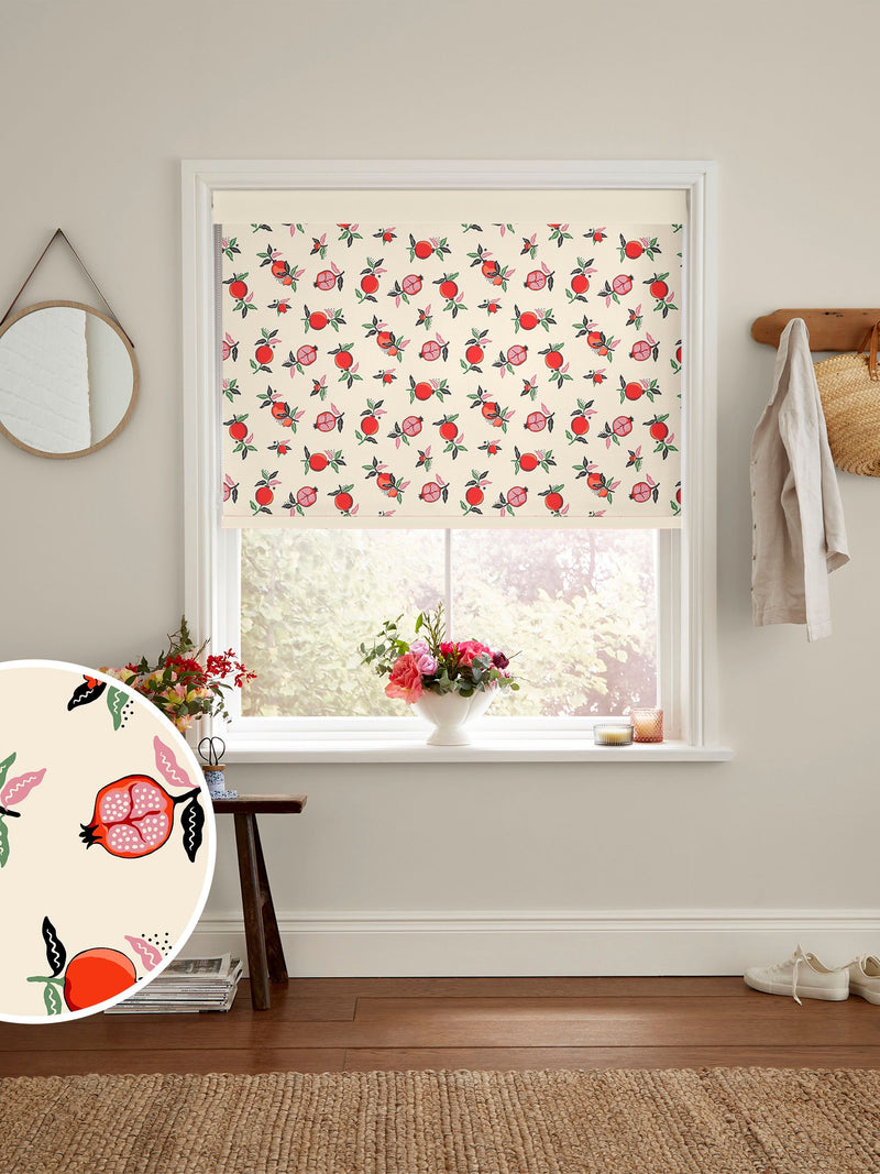 Cath Kidston Orange Pomegranate roller blind (British brand)