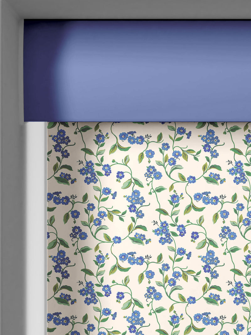 Cath Kidston blue forget me not roller blinds, imported from the UK