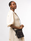 Conkca Navy Elf leather cross-body bag, imported from the UK