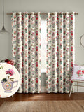 Cath Kidston cream cups and vases print curtains, UK version