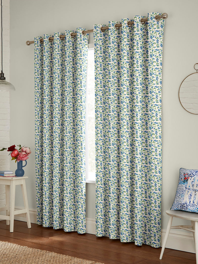 Cath Kidston Forget Me Not curtains in blue - British product