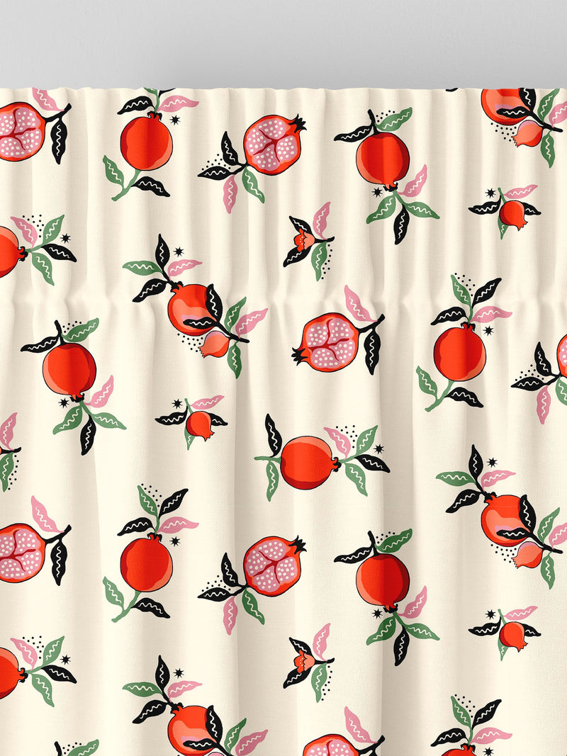 Cath Kidston orange pomegranate made to measure curtains, imported from the UK