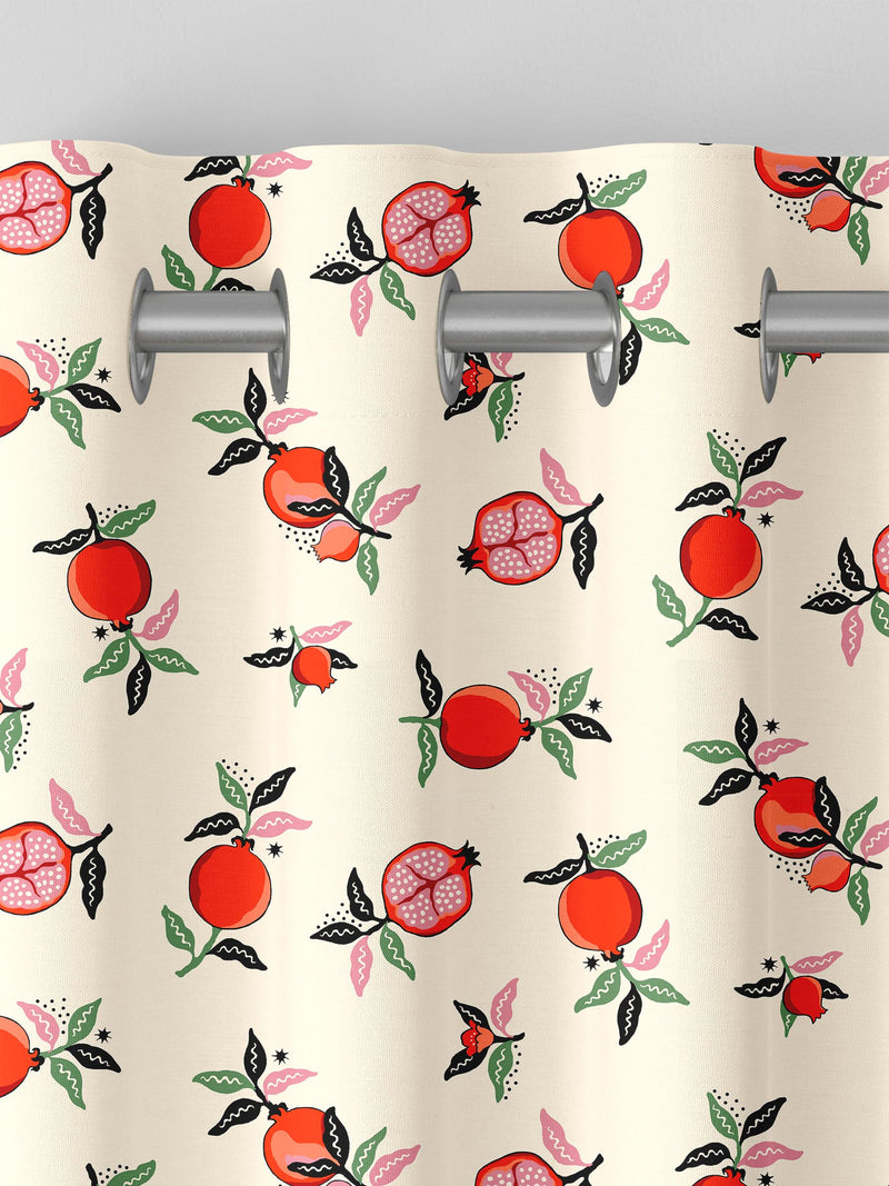 Cath Kidston orange pomegranate made to measure curtains, imported from the UK