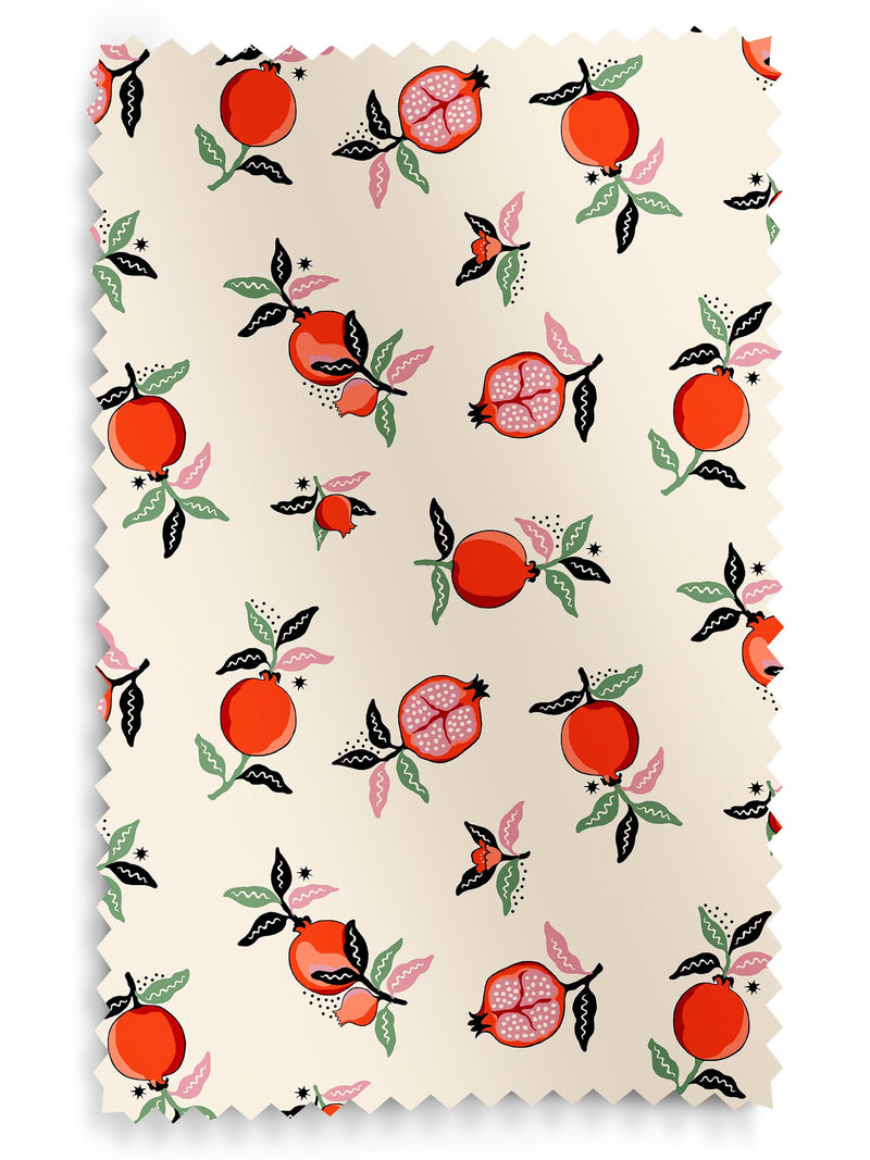 Cath Kidston orange pomegranate made to measure curtains, imported from the UK