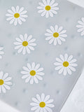 Grey daisy plastic bath mat with suction pads (British brand)
