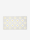 Grey daisy plastic bath mat with suction pads (British brand)