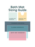 Grey daisy plastic bath mat with suction pads (British brand)
