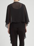 Gina Bacconi black chiffon shawl, imported from the UK