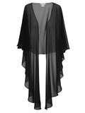 Gina Bacconi black chiffon shawl, imported from the UK