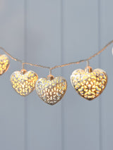 Next Lights4fun Silver 20 LED Filigree Heart Indoor Fairy Lights- Buy online at McGrocer