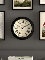 Jones Clocks Black Roman Numeral Decorative Wall Clock 30.5cm