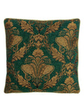 Riva Paoletti green jacquard floral cushion, UK version