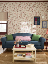 Next Joules Tree of Life Floral Red Pink Wallpaper Sample A4- Buy online at McGrocer