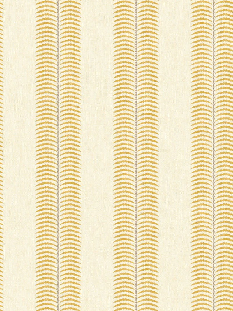 Joules wallpaper sample cream yellow palm leaf stripe A4 - British product