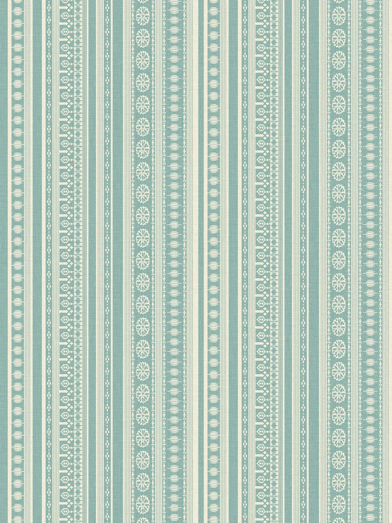 Joules wallpaper sample duck egg blue stripe A4, imported from the UK