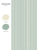 Joules wallpaper sample duck egg blue stripe A4, imported from the UK