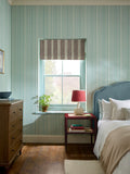 Joules wallpaper sample duck egg blue stripe A4, imported from the UK