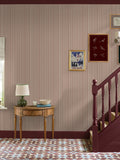 Joules Pink Decorative Stripe wallpaper sample A4, imported from the UK