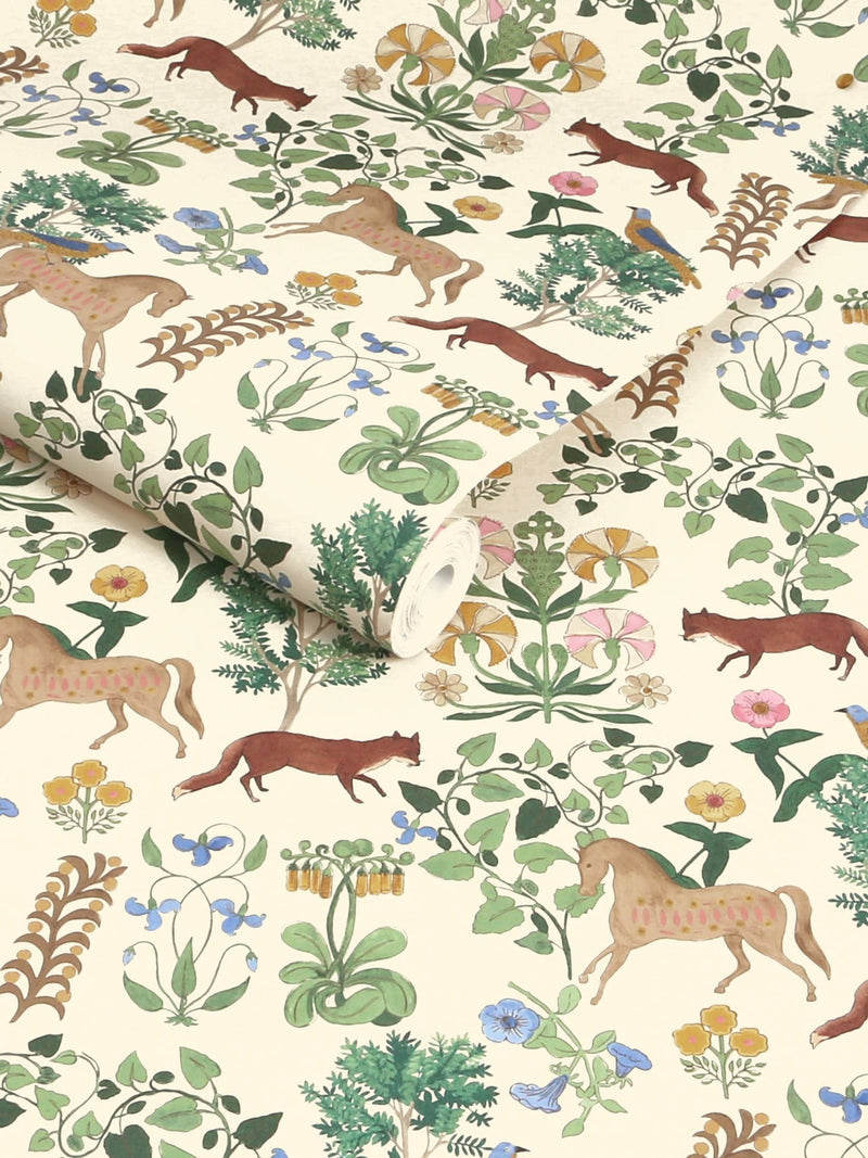 Joules Folk Forest Floral wallpaper sample A4 (British brand)