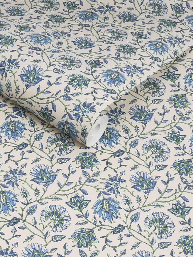 Joules Trailing Indienne floral wallpaper sample A4 - British product