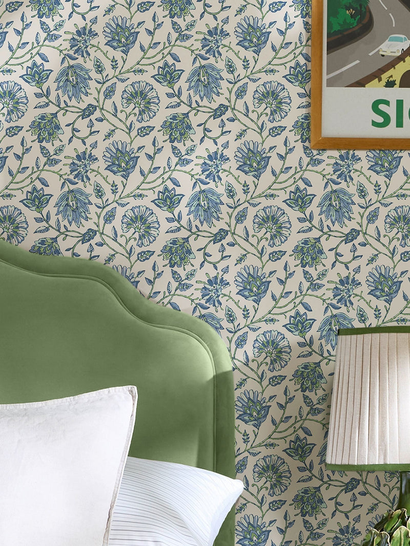 Joules Trailing Indienne floral wallpaper sample A4 - British product