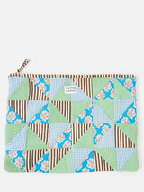 Next Oliver Bonas Green & Blue Patchwork Corduroy Laptop Case- Buy online at McGrocer