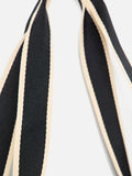 Oliver Bonas Black Emma tote bag with striped straps, British brand