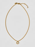 Oliver Bonas gold tone waterproof circle pendant necklace - British product