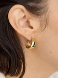 Oliver Bonas Gold Lora gold tone waterproof chunky hoop earrings (British brand)
