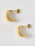 Oliver Bonas Gold Lora gold tone waterproof chunky hoop earrings (British brand)