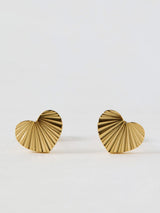 Next Oliver Bonas Gold Melony Waterproof Heart Stud Earrings- Buy online at McGrocer