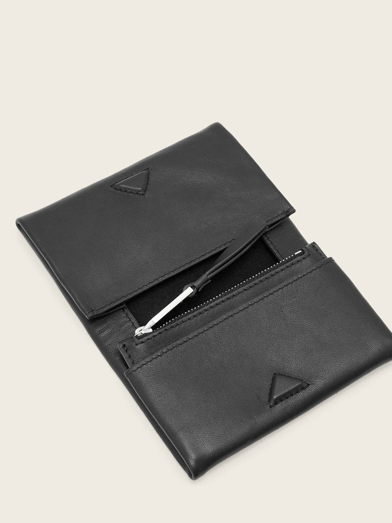 AllSaints Black Ground Harluna leather wallet - British product