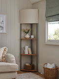 Malvern grey shelf floor lamp - British product
