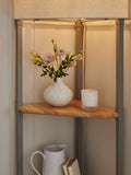 Malvern grey shelf floor lamp - British product