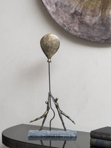 Next Libra Interiors Bronze Romantic Sculpture Couple Holding Giant Balloon Home Decor 55.5cm- Buy online at McGrocer
