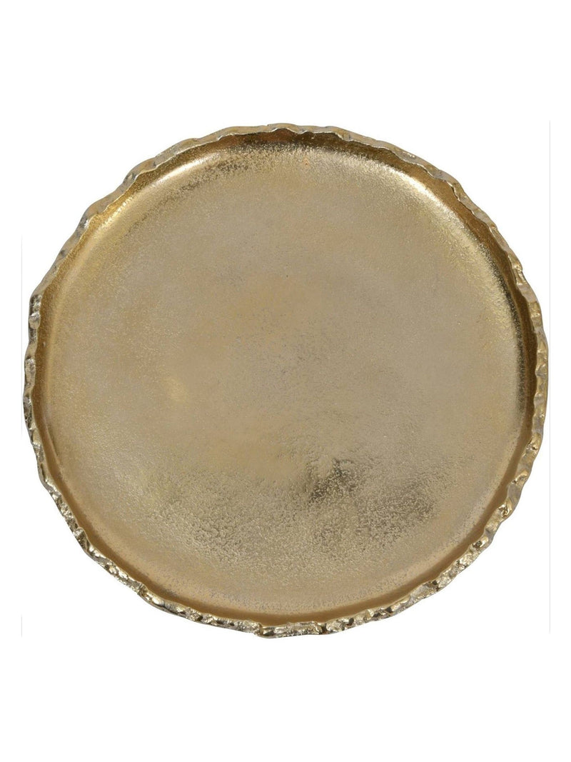 Libra bronze platter gold interior 34cm - British product