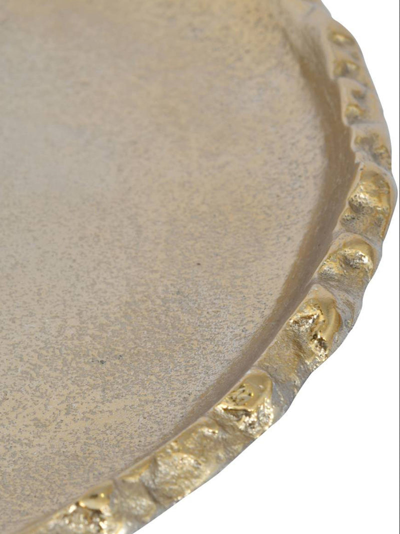 Libra bronze platter gold interior 34cm - British product