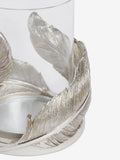 Silver feather hurricane candle holder, UK version