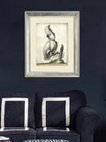 Brookpace Lascelles cockatoo print antique mirrored frame 60x50cm, imported from the UK