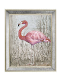 Brookpace Lascelles Flamingo print in antique frame - British product