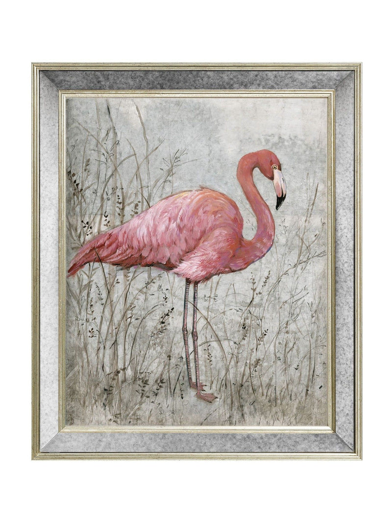 Brookpace Lascelles Pink Flamingo I framed print 60cm x 50cm - British product