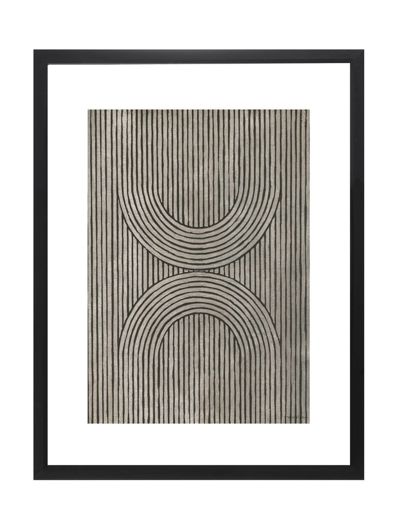 Brookpace Lascelles black cedar framed wall art, 66cm by 56cm - British product