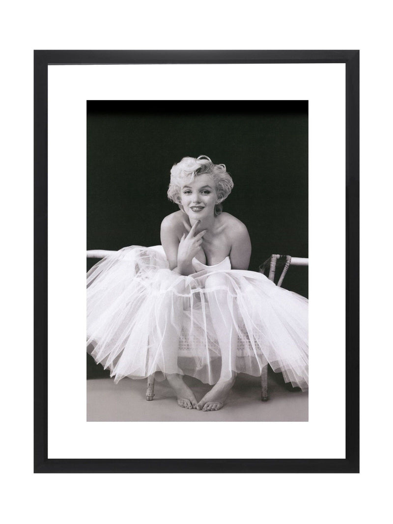 Brookpace Lascelles black Marilyn Monroe ballerina framed wall art, UK version