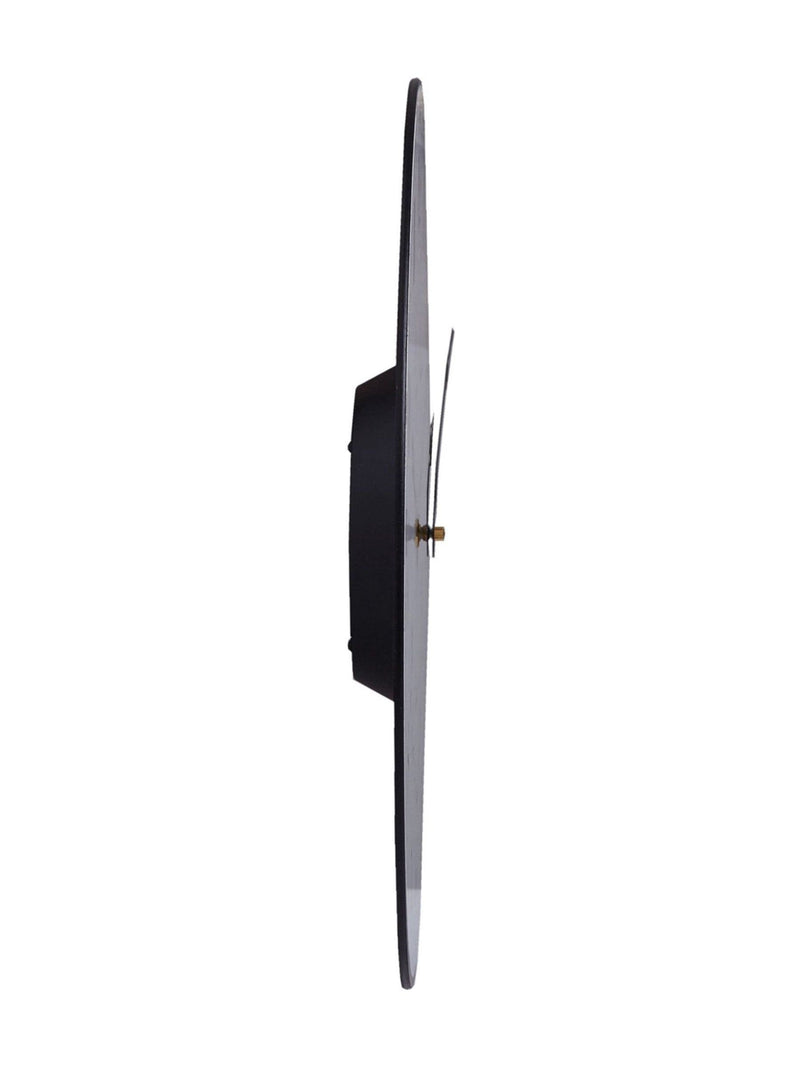 Brookpace Lascelles black station wall clock with seconds hand 36cm - British product