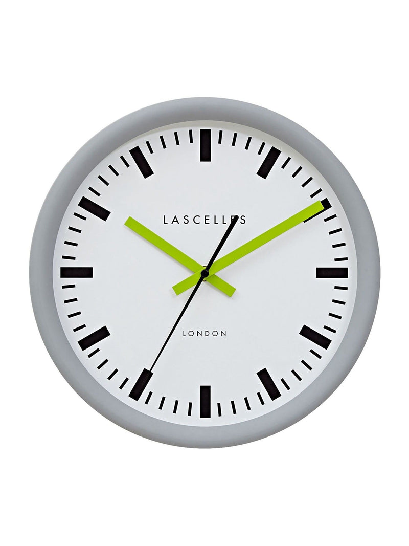 Brookpace Lascelles Grey Swiss Station Clock 30x30x5cm - British product