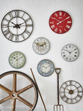 Brookpace Lascelles red dial wall clock 50cm - British product